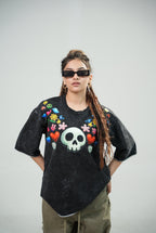 Acid wash Skull Print