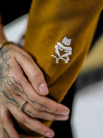 Tan Hoodie Oversized with Mafia Dog Embroidery