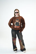 Brown Haters Oversized Sweatshirt
