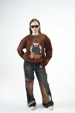 Brown Haters Oversized Sweatshirt