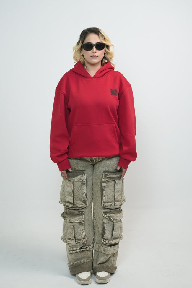 Red Haters Oversized Hoodie Hover Image