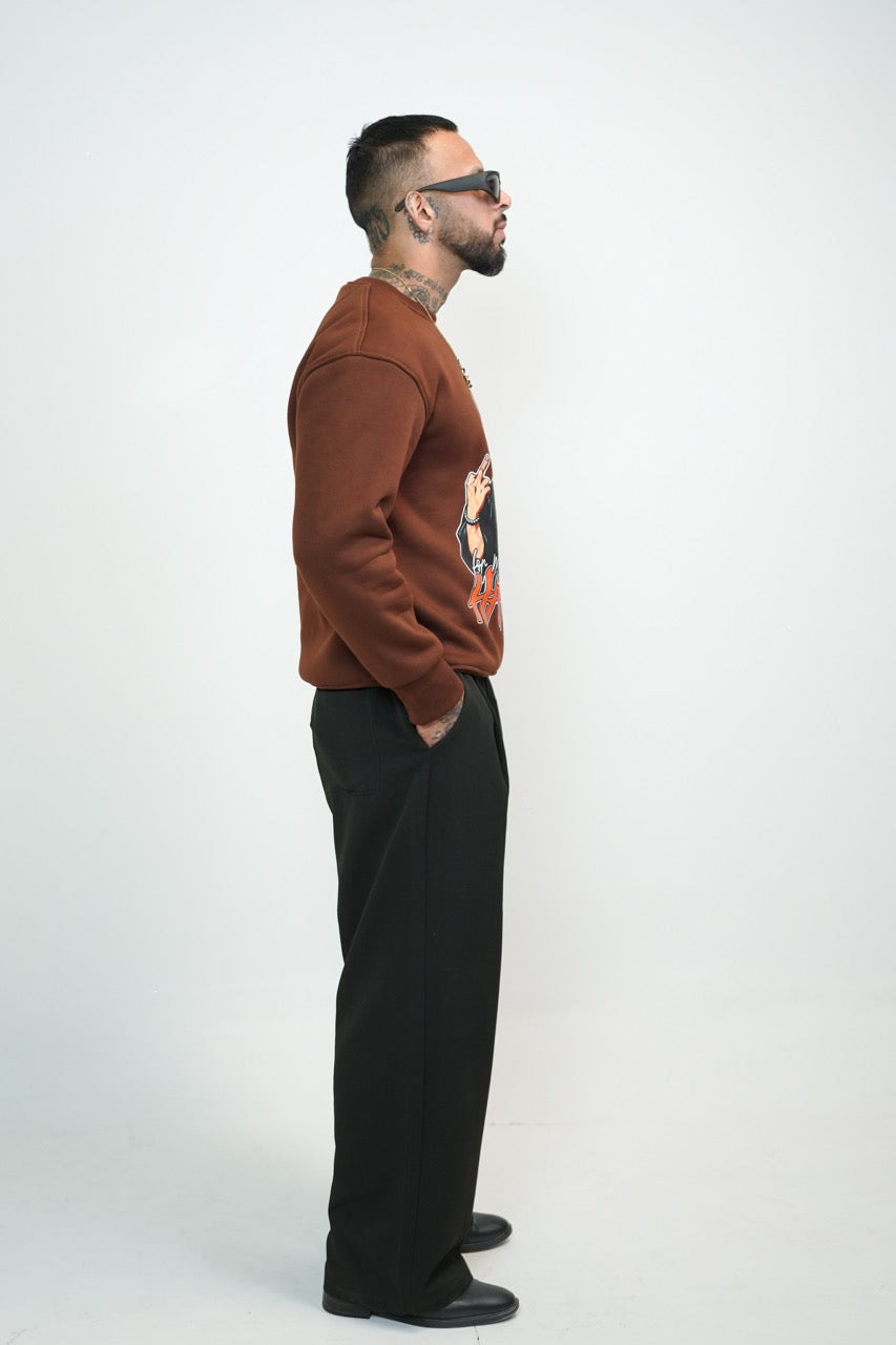 Brown Haters Oversized Sweatshirt