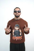 Brown Haters Oversized Sweatshirt