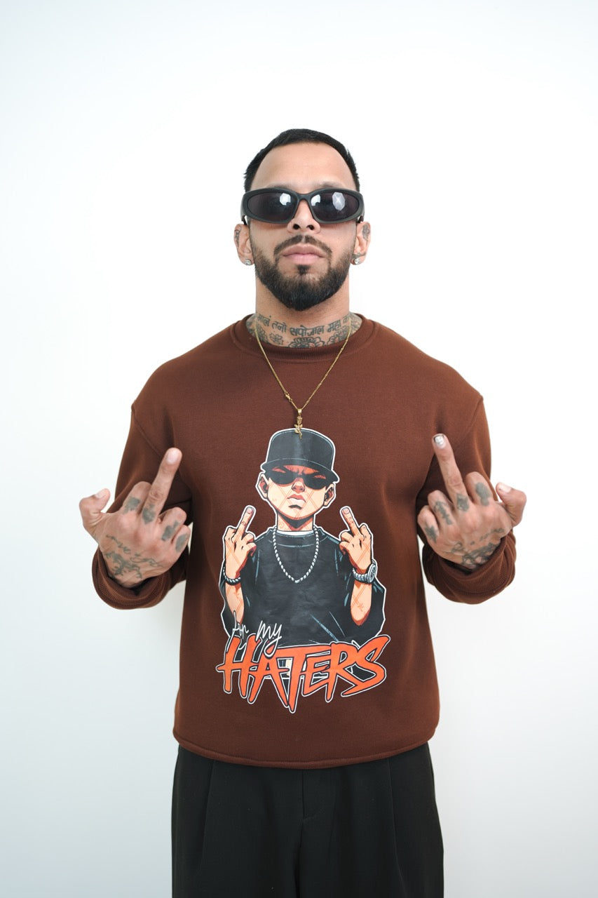 Brown Haters Oversized Sweatshirt
