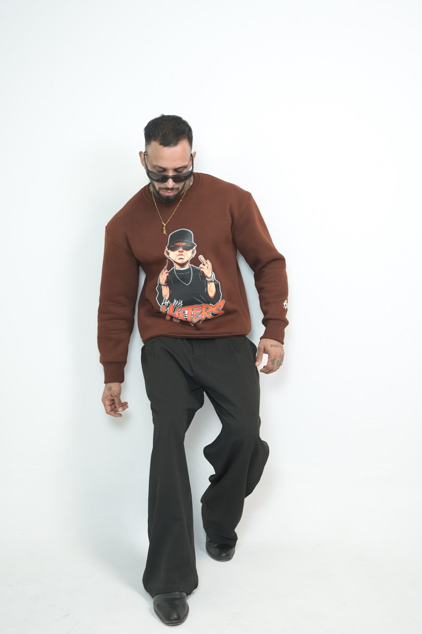 Brown Haters Oversized Sweatshirt