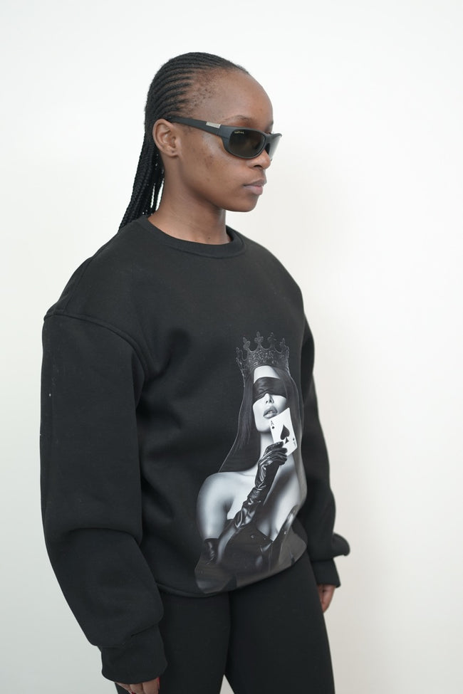 Black Ace Oversized Sweatshirt Main Image