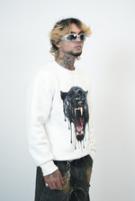 White Panther Oversized Sweatshirt