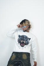 White Panther Oversized Sweatshirt