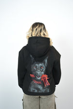 Black Mafia Dog Oversized Hoodie