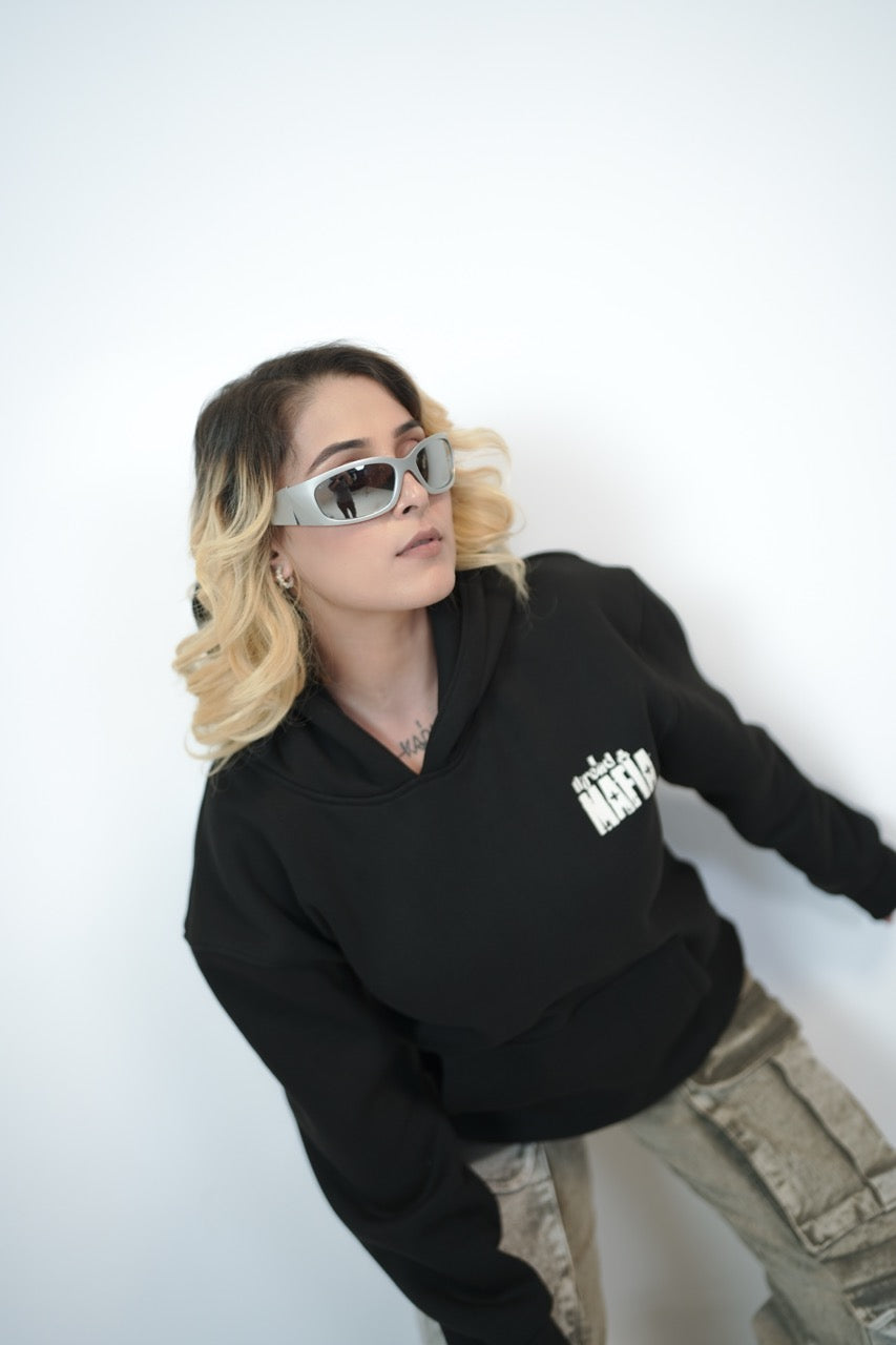 Black Mafia Dog Oversized Hoodie