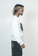 White Panther Oversized Sweatshirt