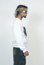 White Panther Oversized Sweatshirt