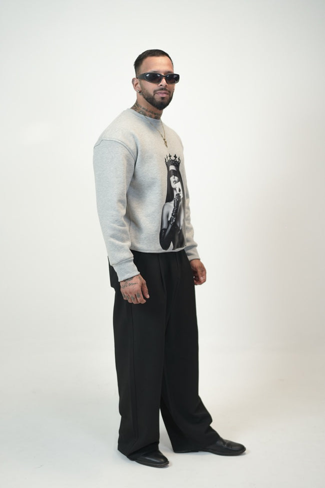 Grey Ace Oversized Sweatshirt Main Image