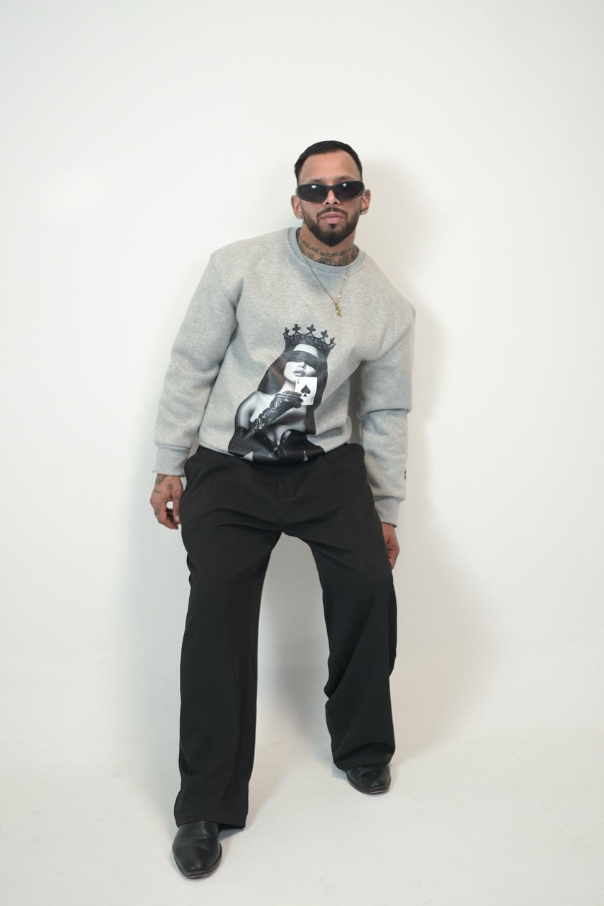 Grey Ace Oversized Sweatshirt